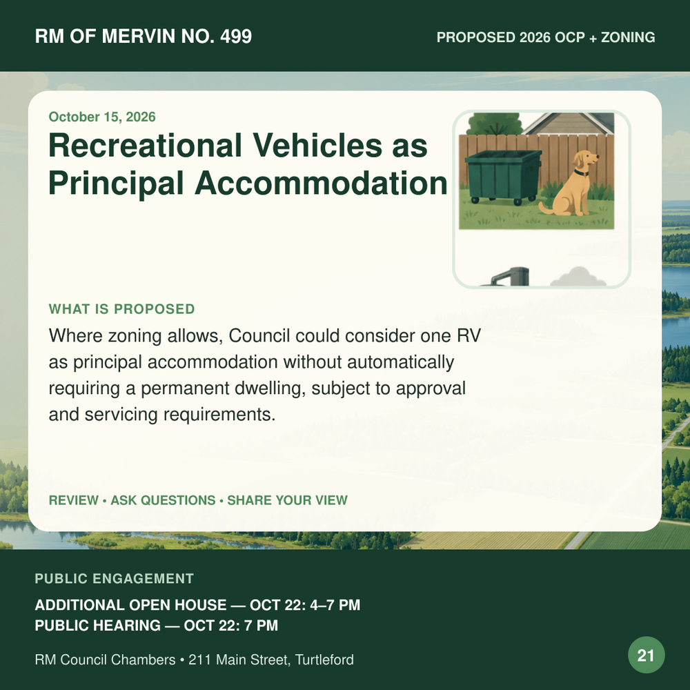 Recreational Vehicles as Principal Accommodation