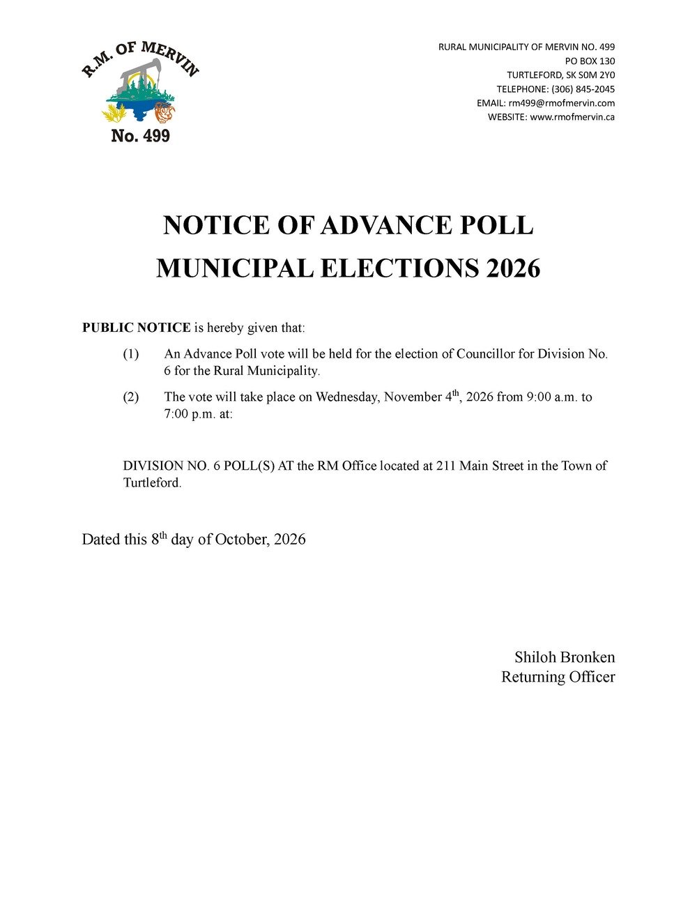 2026 Advance Poll
