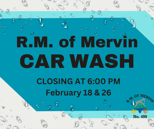 Car Wash Closing at 6:00pm - February 18 & 26